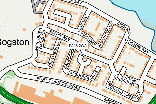 PA15 2WA map - OS OpenMap – Local (Ordnance Survey) PA15 2WA map - OS OpenMap – Local (Ordnance Survey)