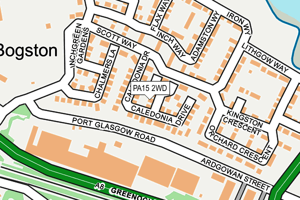 PA15 2WD map - OS OpenMap – Local (Ordnance Survey)