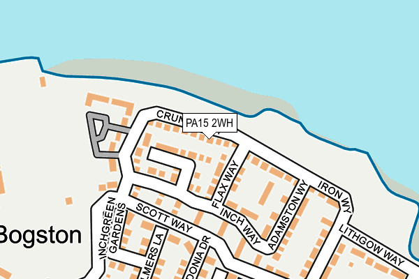 PA15 2WH map - OS OpenMap – Local (Ordnance Survey)