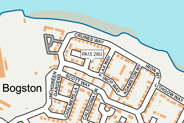 PA15 2WJ map - OS OpenMap – Local (Ordnance Survey) PA15 2WJ map - OS OpenMap – Local (Ordnance Survey)