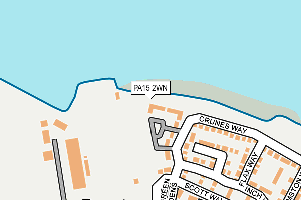 PA15 2WN map - OS OpenMap – Local (Ordnance Survey) PA15 2WN map - OS OpenMap – Local (Ordnance Survey)