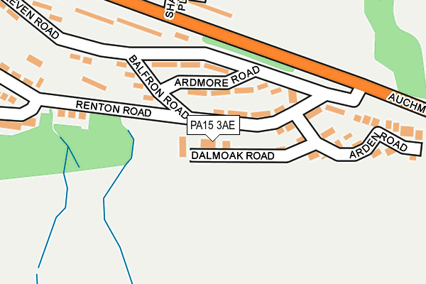 PA15 3AE map - OS OpenMap – Local (Ordnance Survey) PA15 3AE map - OS OpenMap – Local (Ordnance Survey)