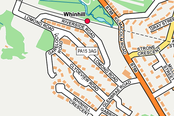 PA15 3AG map - OS OpenMap – Local (Ordnance Survey) PA15 3AG map - OS OpenMap – Local (Ordnance Survey)