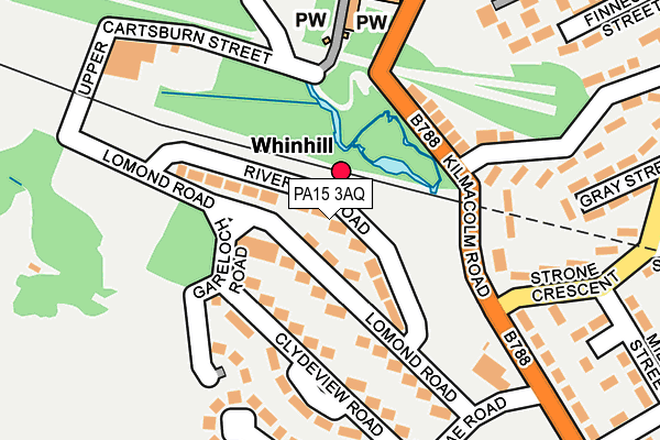 PA15 3AQ map - OS OpenMap – Local (Ordnance Survey) PA15 3AQ map - OS OpenMap – Local (Ordnance Survey)