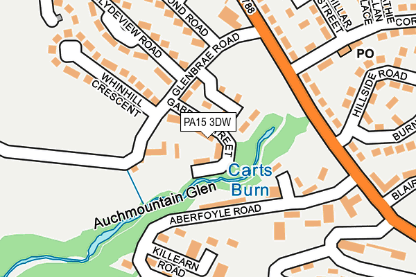 PA15 3DW map - OS OpenMap – Local (Ordnance Survey) PA15 3DW map - OS OpenMap – Local (Ordnance Survey)