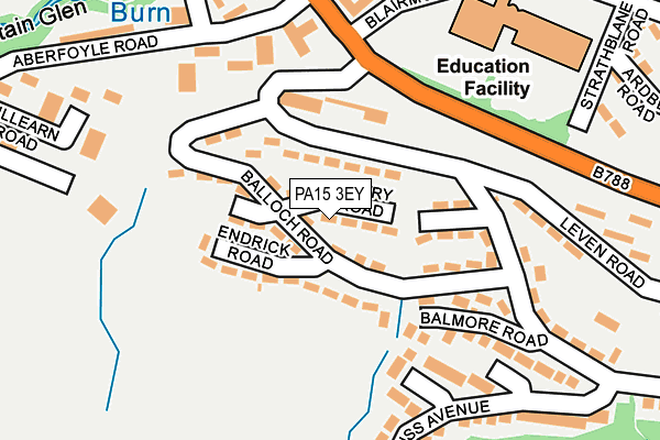 PA15 3EY map - OS OpenMap – Local (Ordnance Survey) PA15 3EY map - OS OpenMap – Local (Ordnance Survey)
