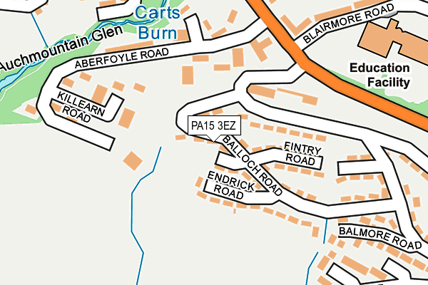 PA15 3EZ map - OS OpenMap – Local (Ordnance Survey) PA15 3EZ map - OS OpenMap – Local (Ordnance Survey)