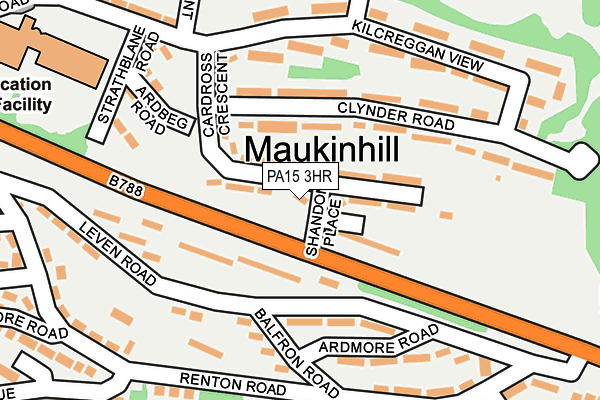 PA15 3HR map - OS OpenMap – Local (Ordnance Survey) PA15 3HR map - OS OpenMap – Local (Ordnance Survey)