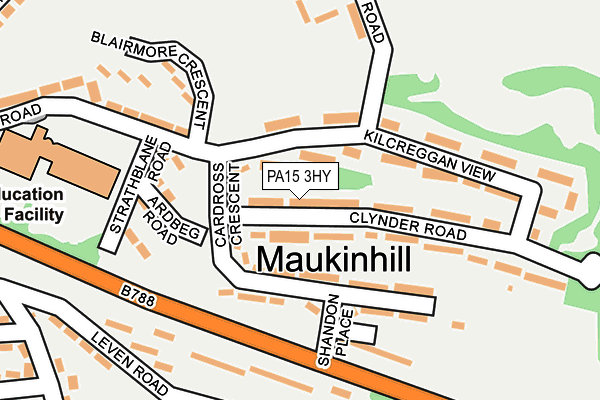 PA15 3HY map - OS OpenMap – Local (Ordnance Survey) PA15 3HY map - OS OpenMap – Local (Ordnance Survey)