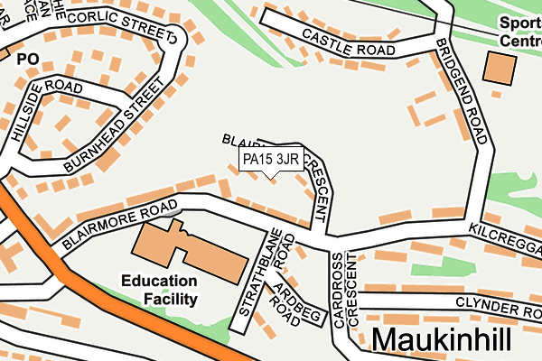 PA15 3JR map - OS OpenMap – Local (Ordnance Survey) PA15 3JR map - OS OpenMap – Local (Ordnance Survey)