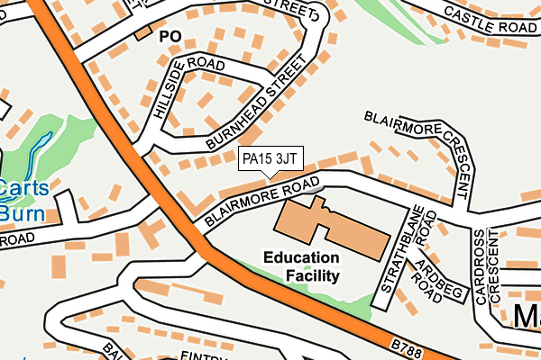 PA15 3JT map - OS OpenMap – Local (Ordnance Survey) PA15 3JT map - OS OpenMap – Local (Ordnance Survey)