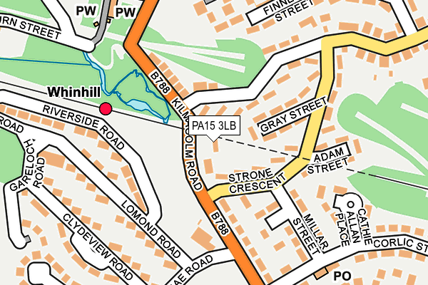 PA15 3LB map - OS OpenMap – Local (Ordnance Survey) PA15 3LB map - OS OpenMap – Local (Ordnance Survey)
