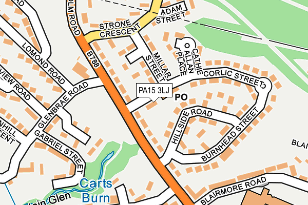 PA15 3LJ map - OS OpenMap – Local (Ordnance Survey) PA15 3LJ map - OS OpenMap – Local (Ordnance Survey)