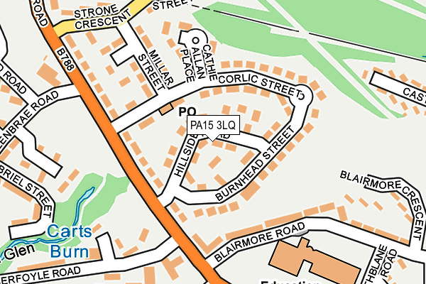 PA15 3LQ map - OS OpenMap – Local (Ordnance Survey) PA15 3LQ map - OS OpenMap – Local (Ordnance Survey)
