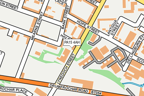 PA15 4AH map - OS OpenMap – Local (Ordnance Survey) PA15 4AH map - OS OpenMap – Local (Ordnance Survey)
