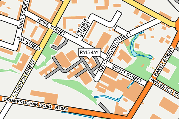PA15 4AY map - OS OpenMap – Local (Ordnance Survey) PA15 4AY map - OS OpenMap – Local (Ordnance Survey)
