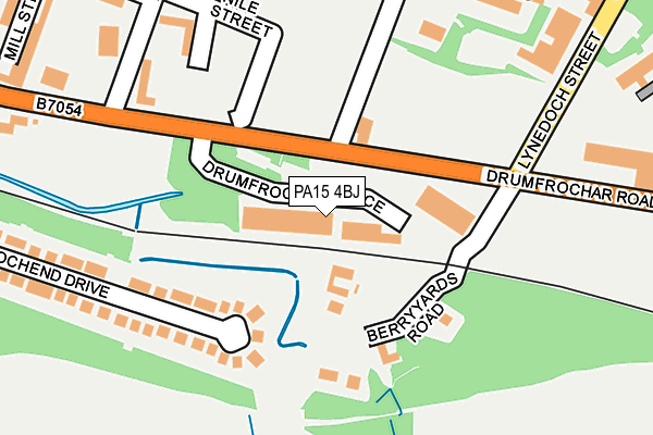 PA15 4BJ map - OS OpenMap – Local (Ordnance Survey) PA15 4BJ map - OS OpenMap – Local (Ordnance Survey)