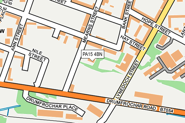 PA15 4BN map - OS OpenMap – Local (Ordnance Survey) PA15 4BN map - OS OpenMap – Local (Ordnance Survey)
