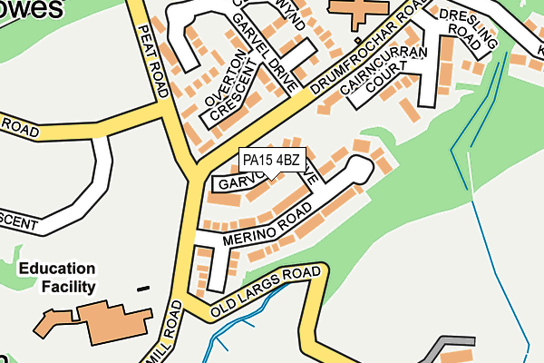 PA15 4BZ map - OS OpenMap – Local (Ordnance Survey) PA15 4BZ map - OS OpenMap – Local (Ordnance Survey)