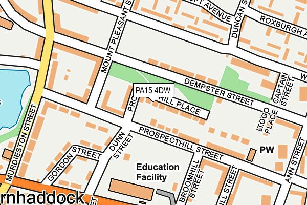 PA15 4DW map - OS OpenMap – Local (Ordnance Survey) PA15 4DW map - OS OpenMap – Local (Ordnance Survey)