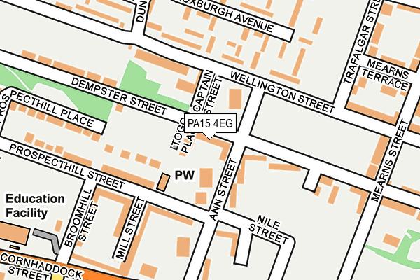 PA15 4EG map - OS OpenMap – Local (Ordnance Survey) PA15 4EG map - OS OpenMap – Local (Ordnance Survey)