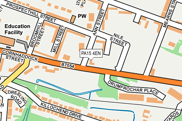 PA15 4EN map - OS OpenMap – Local (Ordnance Survey) PA15 4EN map - OS OpenMap – Local (Ordnance Survey)