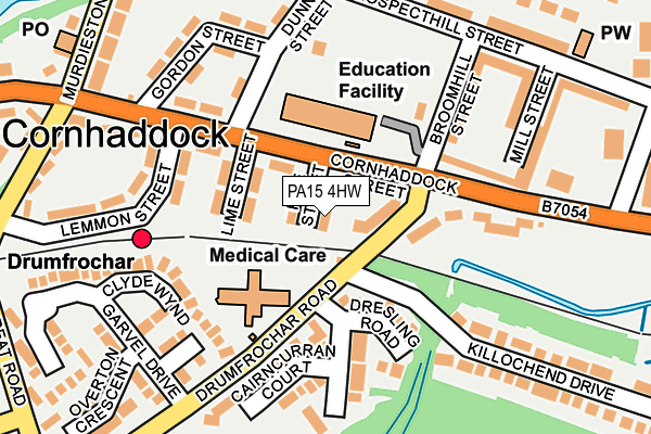 PA15 4HW map - OS OpenMap – Local (Ordnance Survey) PA15 4HW map - OS OpenMap – Local (Ordnance Survey)