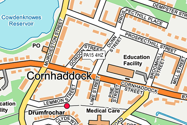 PA15 4HZ map - OS OpenMap – Local (Ordnance Survey)