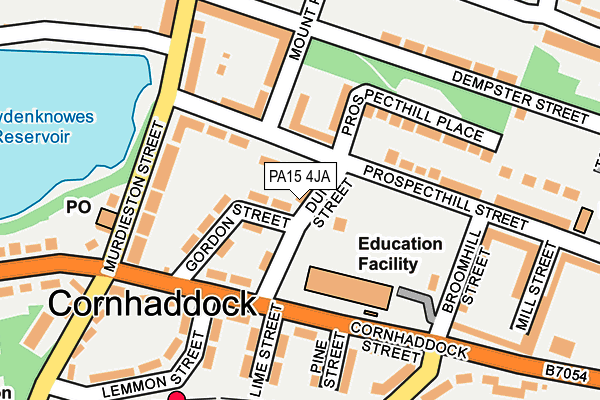 PA15 4JA map - OS OpenMap – Local (Ordnance Survey) PA15 4JA map - OS OpenMap – Local (Ordnance Survey)