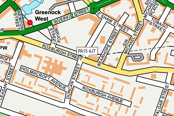 PA15 4JT map - OS OpenMap – Local (Ordnance Survey) PA15 4JT map - OS OpenMap – Local (Ordnance Survey)