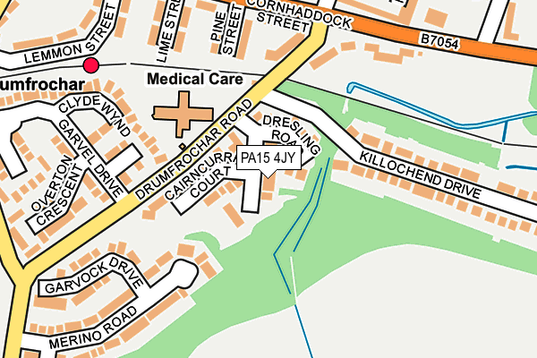 PA15 4JY map - OS OpenMap – Local (Ordnance Survey) PA15 4JY map - OS OpenMap – Local (Ordnance Survey)
