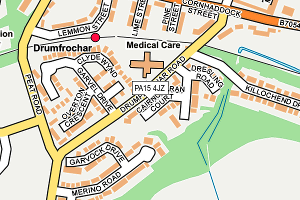 PA15 4JZ map - OS OpenMap – Local (Ordnance Survey) PA15 4JZ map - OS OpenMap – Local (Ordnance Survey)