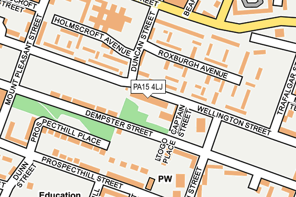 PA15 4LJ map - OS OpenMap – Local (Ordnance Survey) PA15 4LJ map - OS OpenMap – Local (Ordnance Survey)