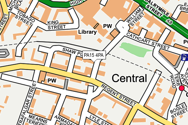 PA15 4PA map - OS OpenMap – Local (Ordnance Survey) PA15 4PA map - OS OpenMap – Local (Ordnance Survey)