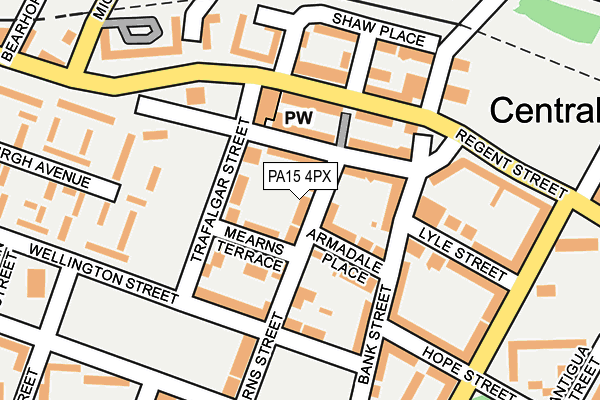 PA15 4PX map - OS OpenMap – Local (Ordnance Survey) PA15 4PX map - OS OpenMap – Local (Ordnance Survey)