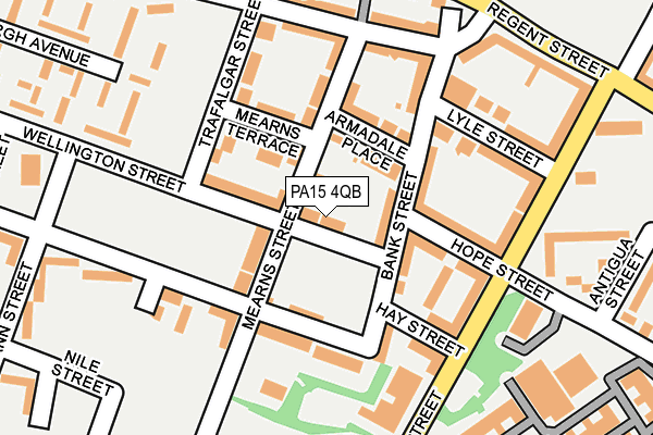 PA15 4QB map - OS OpenMap – Local (Ordnance Survey) PA15 4QB map - OS OpenMap – Local (Ordnance Survey)