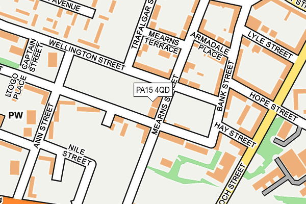 PA15 4QD map - OS OpenMap – Local (Ordnance Survey) PA15 4QD map - OS OpenMap – Local (Ordnance Survey)
