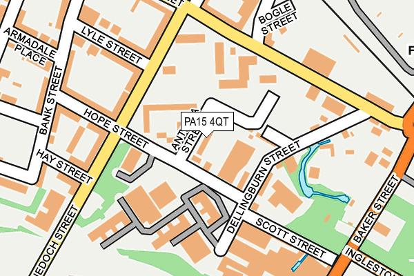 PA15 4QT map - OS OpenMap – Local (Ordnance Survey) PA15 4QT map - OS OpenMap – Local (Ordnance Survey)