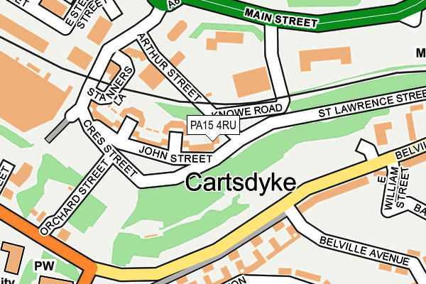 PA15 4RU map - OS OpenMap – Local (Ordnance Survey) PA15 4RU map - OS OpenMap – Local (Ordnance Survey)
