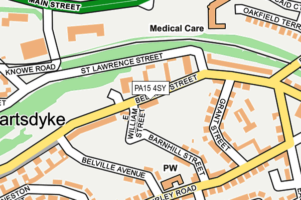 PA15 4SY map - OS OpenMap – Local (Ordnance Survey) PA15 4SY map - OS OpenMap – Local (Ordnance Survey)