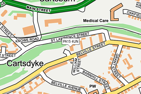 PA15 4UN map - OS OpenMap – Local (Ordnance Survey) PA15 4UN map - OS OpenMap – Local (Ordnance Survey)