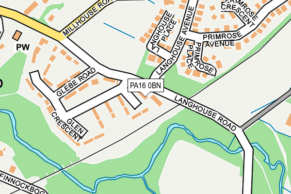 PA16 0BN map - OS OpenMap – Local (Ordnance Survey) PA16 0BN map - OS OpenMap – Local (Ordnance Survey)
