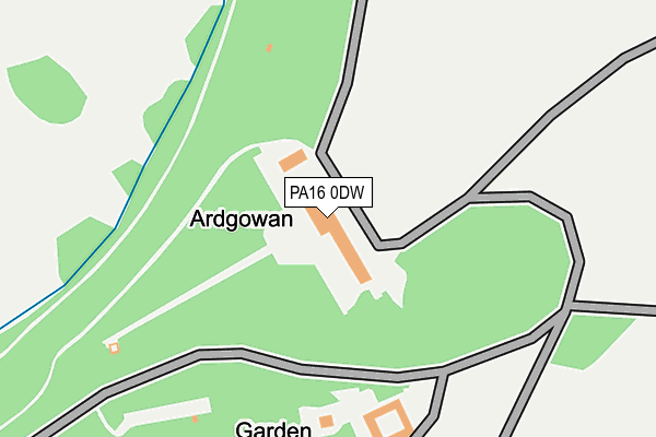 PA16 0DW map - OS OpenMap – Local (Ordnance Survey) PA16 0DW map - OS OpenMap – Local (Ordnance Survey)