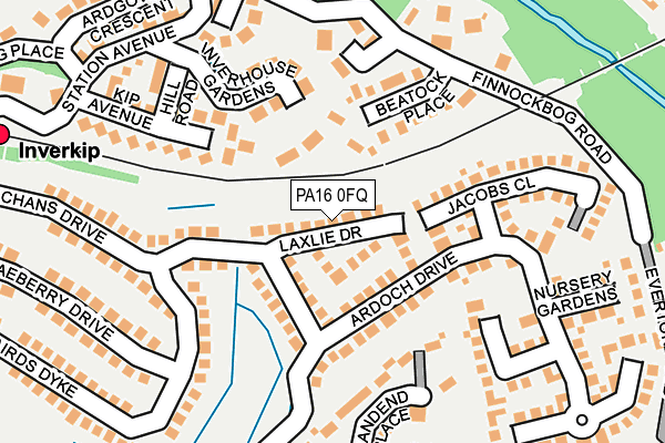 PA16 0FQ map - OS OpenMap – Local (Ordnance Survey)