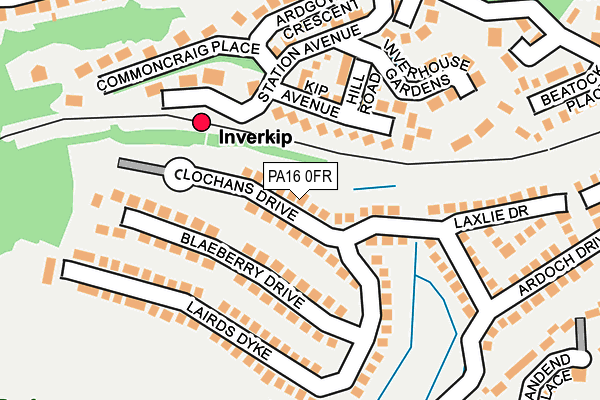 PA16 0FR map - OS OpenMap – Local (Ordnance Survey) PA16 0FR map - OS OpenMap – Local (Ordnance Survey)