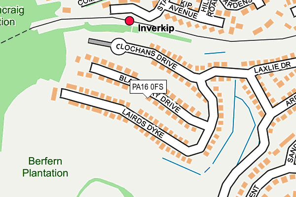 PA16 0FS map - OS OpenMap – Local (Ordnance Survey) PA16 0FS map - OS OpenMap – Local (Ordnance Survey)