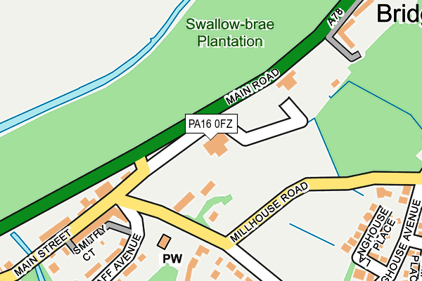 PA16 0FZ map - OS OpenMap – Local (Ordnance Survey) PA16 0FZ map - OS OpenMap – Local (Ordnance Survey)
