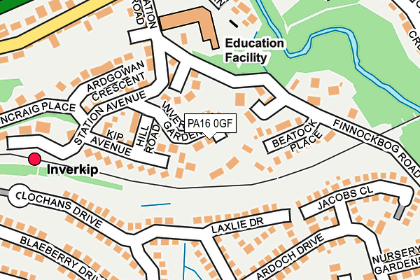 PA16 0GF map - OS OpenMap – Local (Ordnance Survey) PA16 0GF map - OS OpenMap – Local (Ordnance Survey)