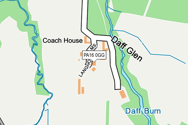 PA16 0GG map - OS OpenMap – Local (Ordnance Survey) PA16 0GG map - OS OpenMap – Local (Ordnance Survey)