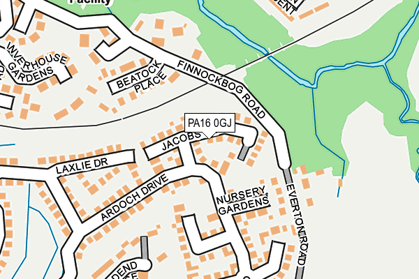 PA16 0GJ map - OS OpenMap – Local (Ordnance Survey) PA16 0GJ map - OS OpenMap – Local (Ordnance Survey)